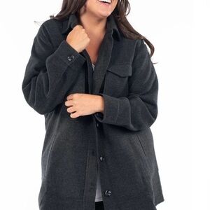Sweetlegs Oversized Button Up Shacket